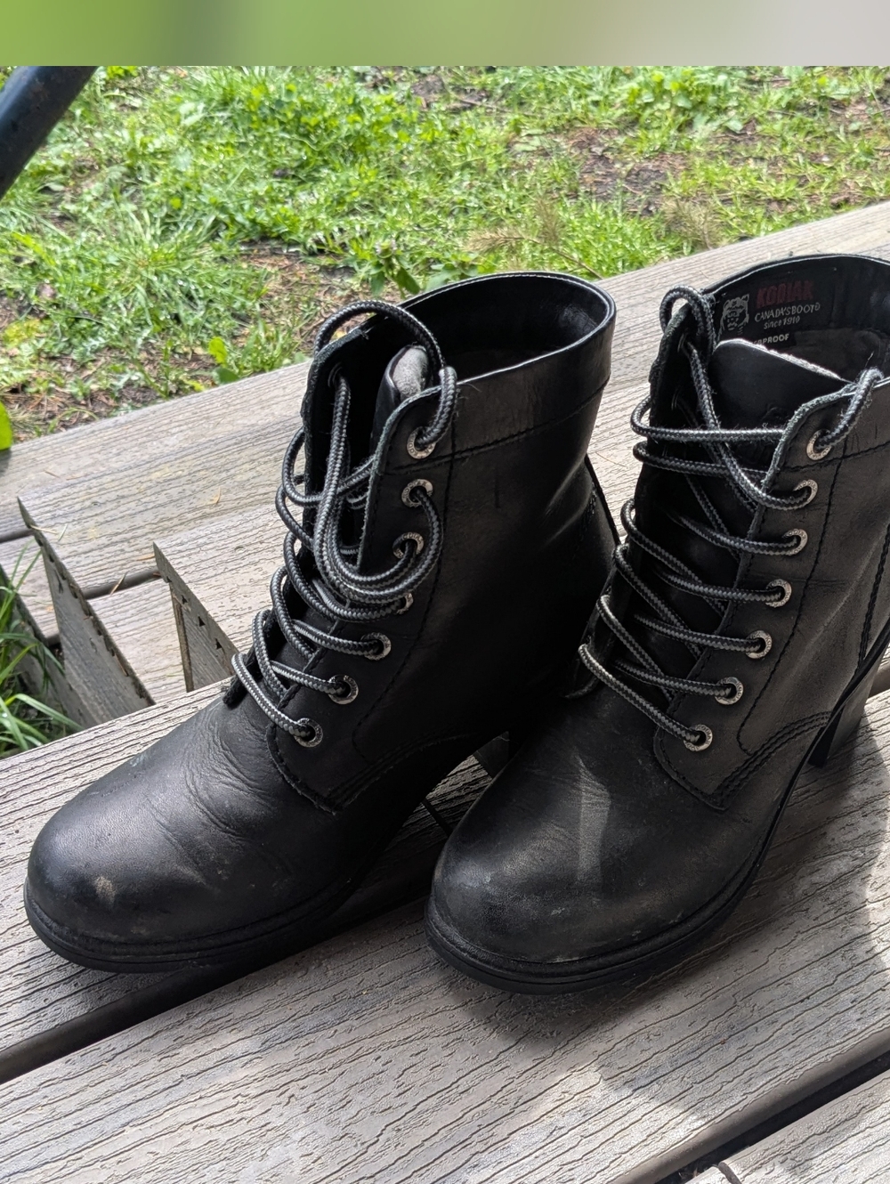 Kodiak Heeled Black Snow/Rain Boots